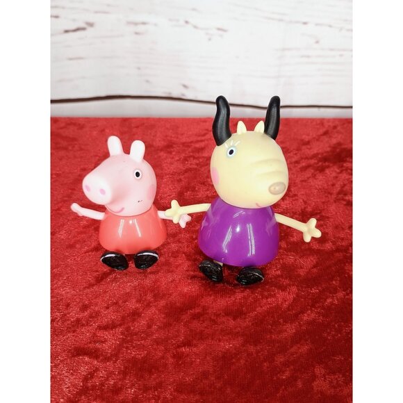 Peppa Pig Build & Play 2 Small Figures Madame Gazelle Peppa Pig‎ - Picture 1 of 6